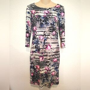 ABS By Allen Schwartz Floral Striped Women's Dress